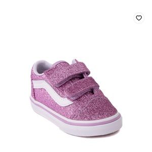 Vans Old Skool V Glitter Skate Shoe - Baby / Toddler - Lilac